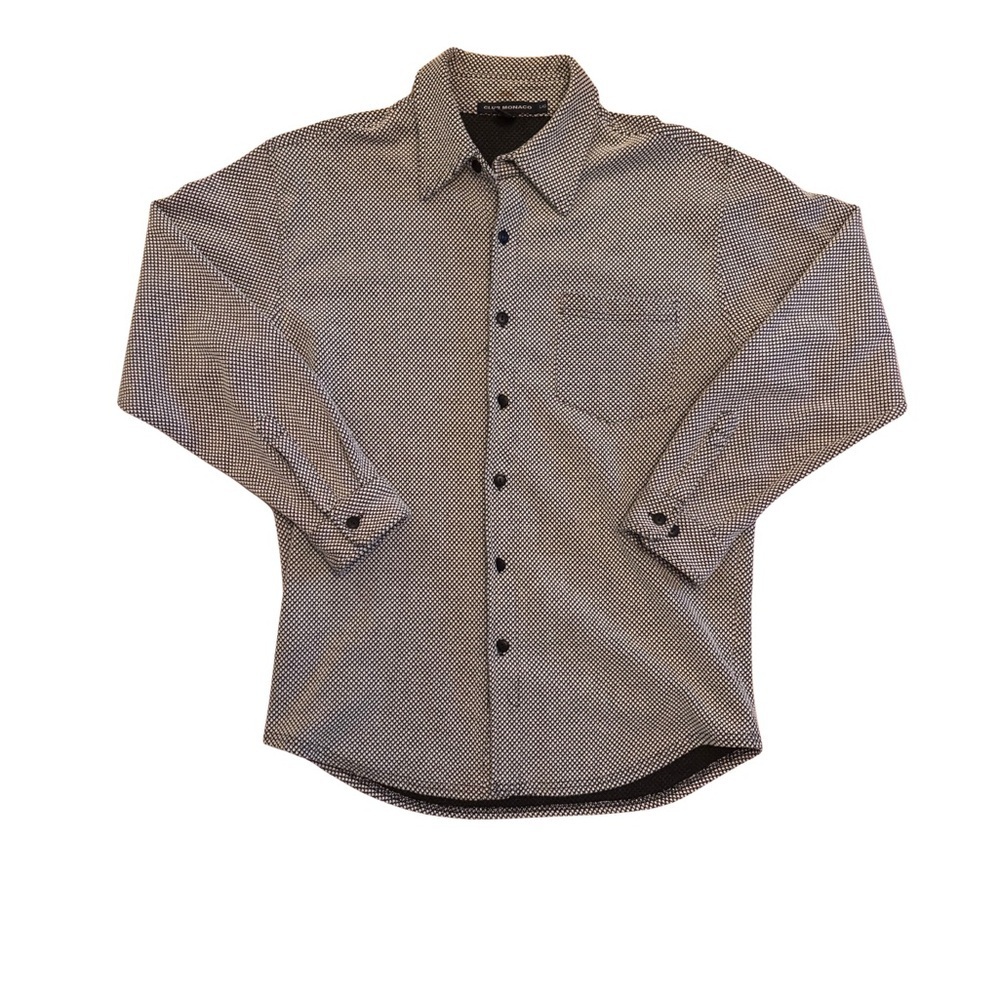 90’s Club Monaco Pique Black and White Patterned Shirt